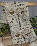 Canvas Tea Towel 2 Pack / Coffee Print