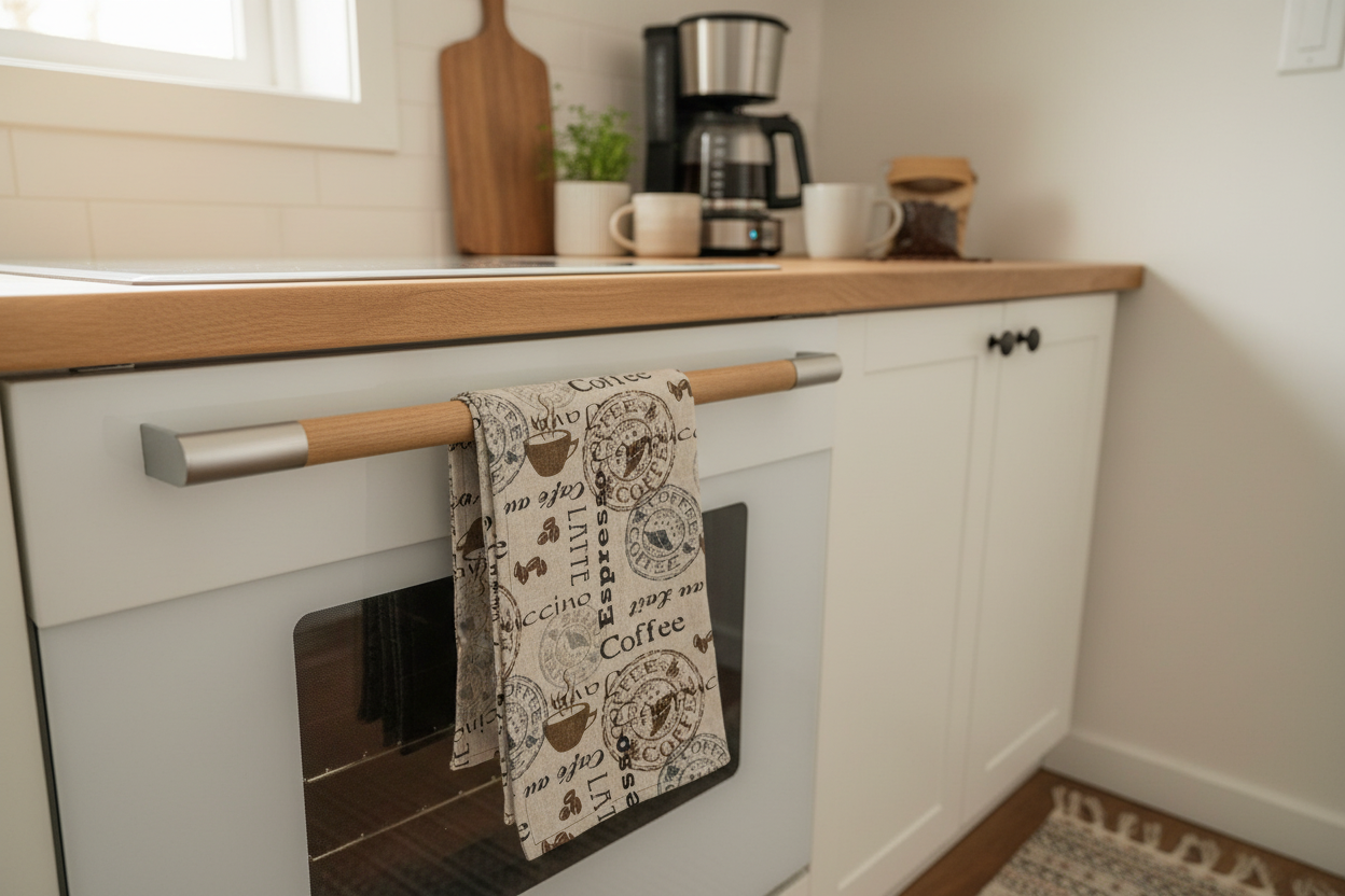 Canvas Tea Towel 2 Pack / Coffee Print