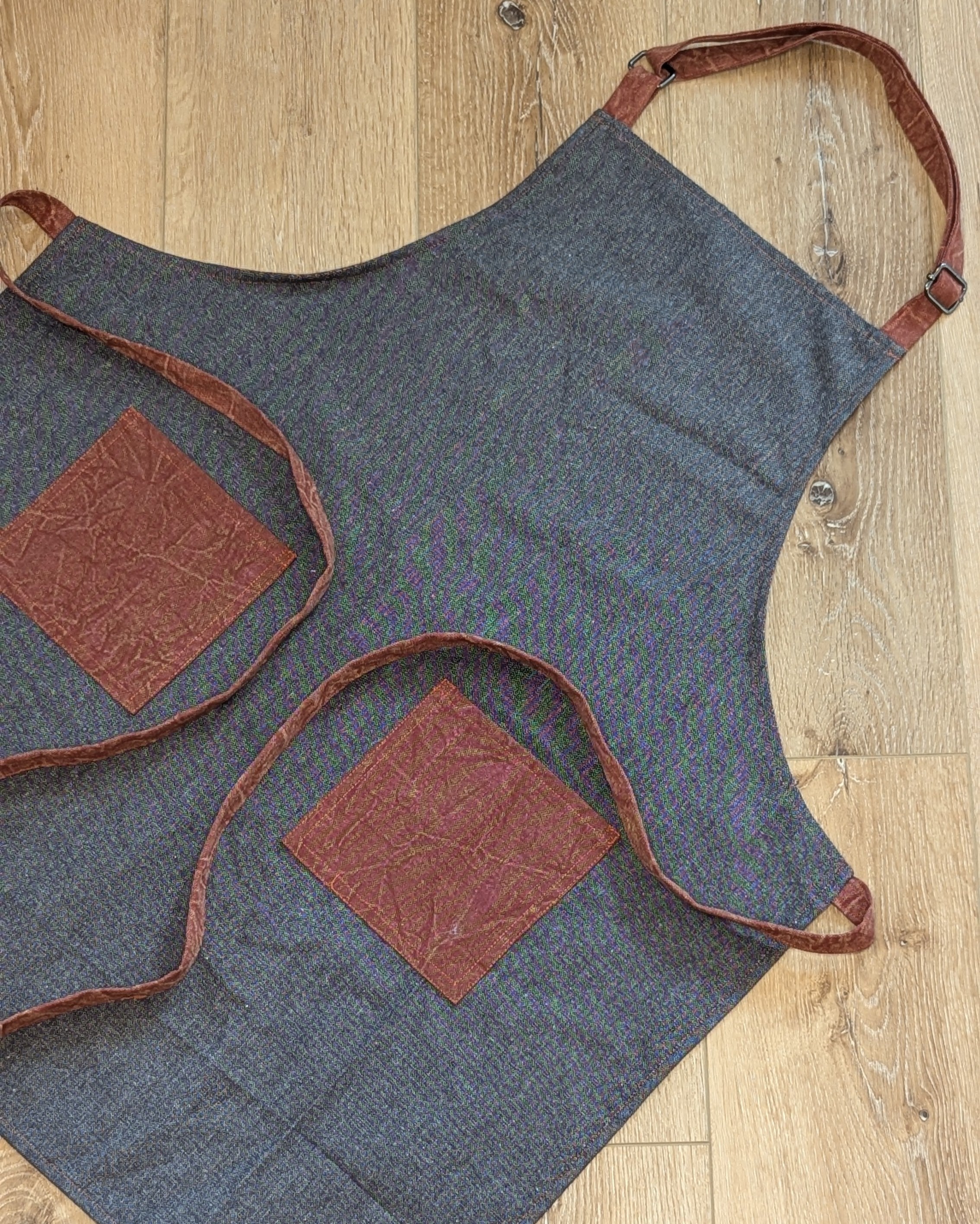 Classic Apron in Black and Orange