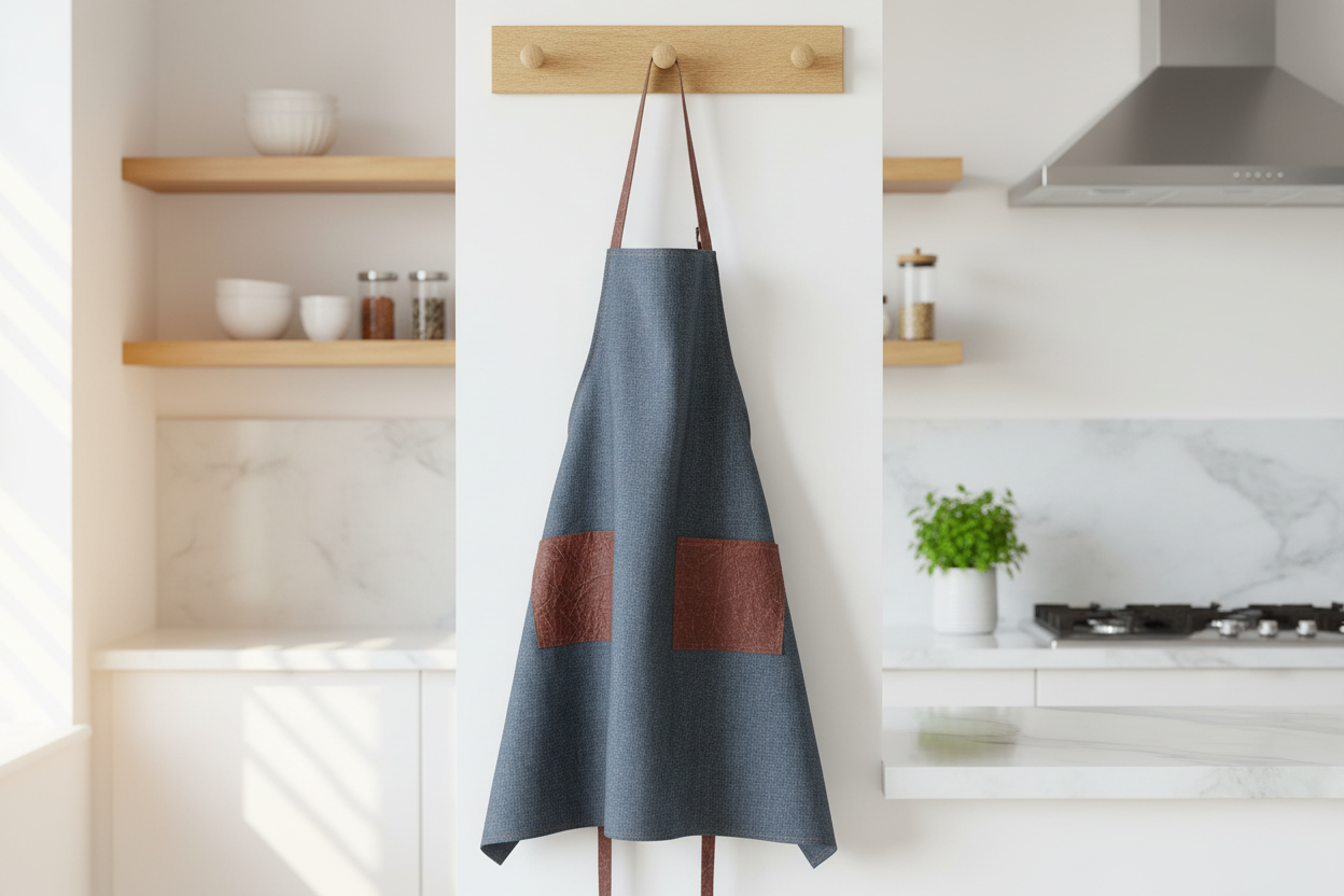 Classic Apron in Black and Orange