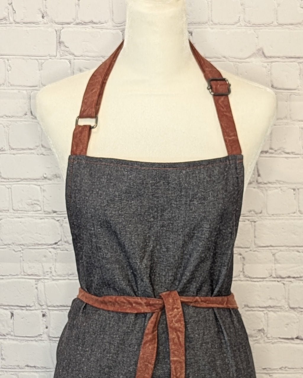 Classic Apron in Black and Orange