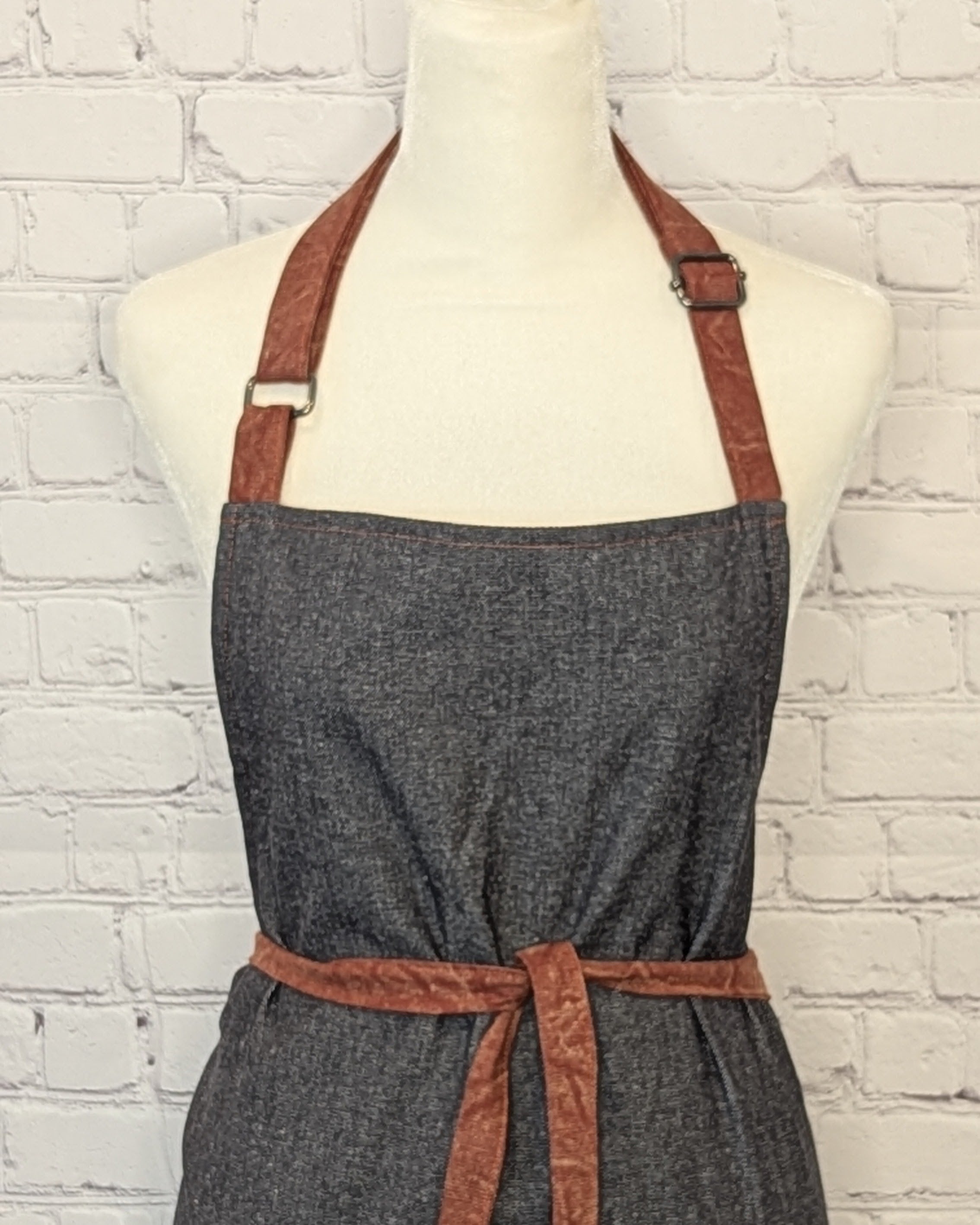 Classic Apron in Black and Orange