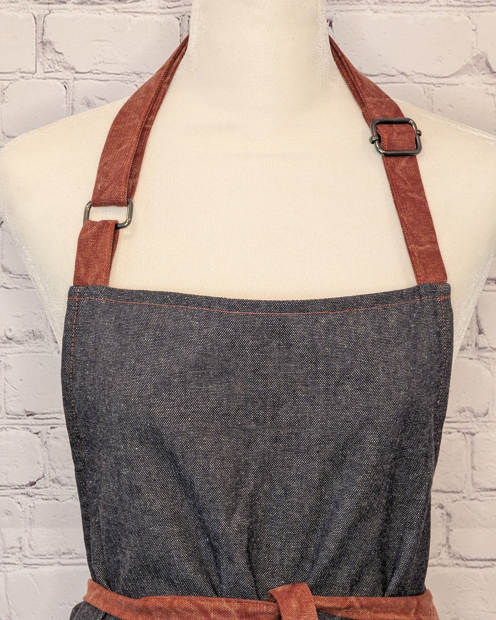 Classic Apron in Black and Orange