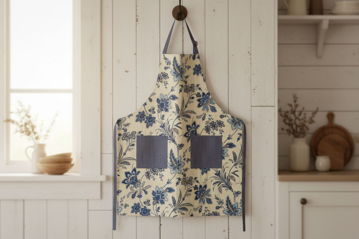 Classic Apron in Blue Floral