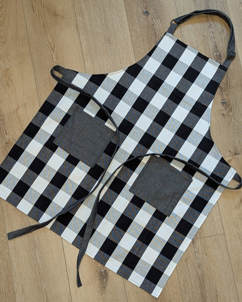 Classic Apron in Black Buffalo Plaid