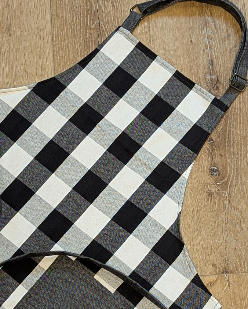 Classic Apron in Black Buffalo Plaid