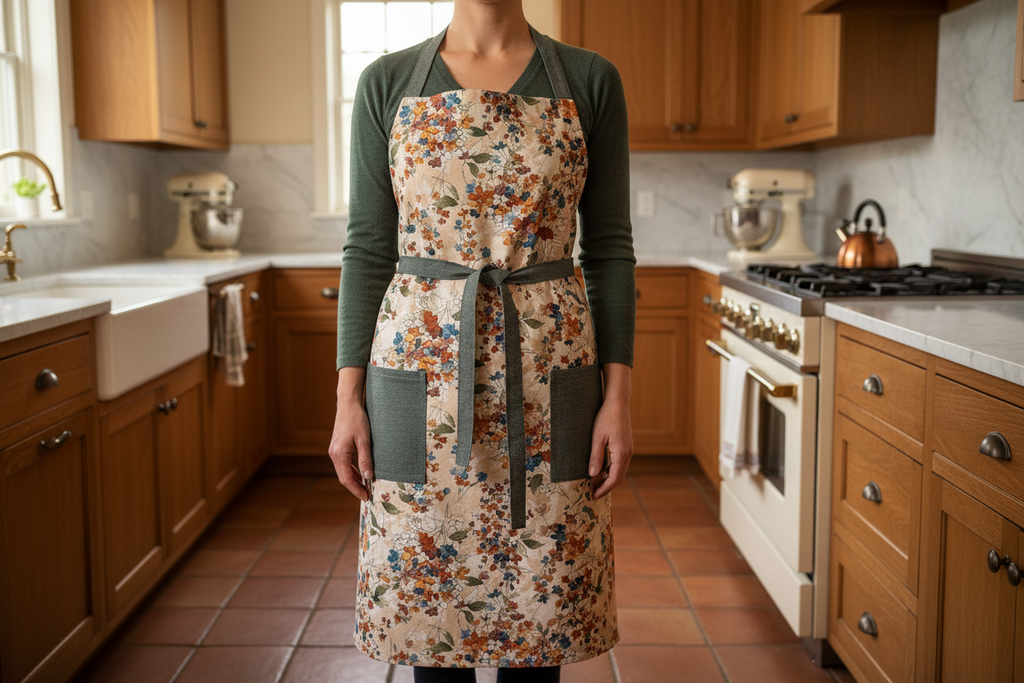 Classic Apron in Watercolor Flowers