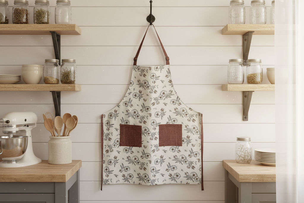 Classic Apron in Gray Floral
