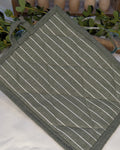 Casserole Hot Pad / Green with White Stripes