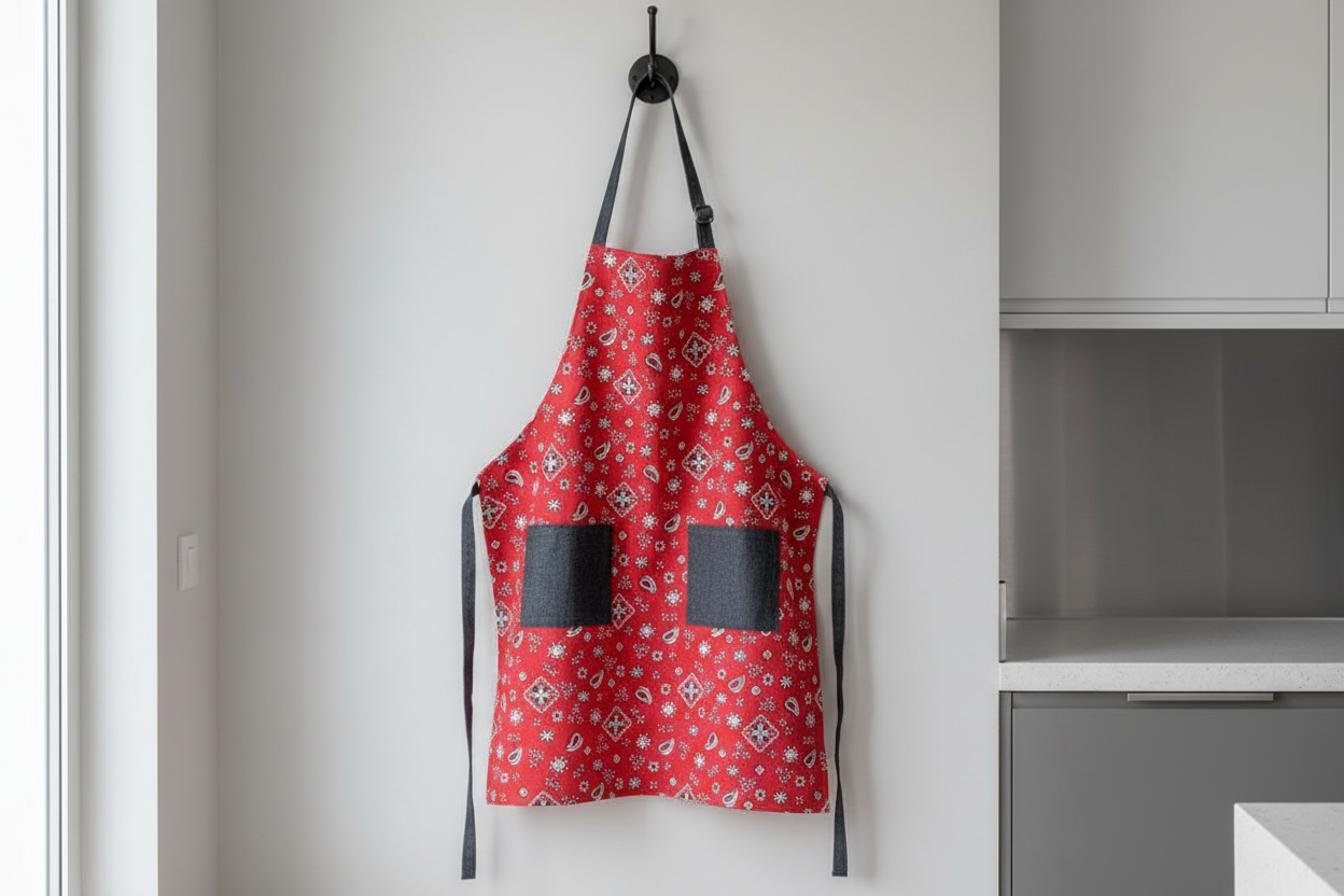 Classic Apron in Red Bandana