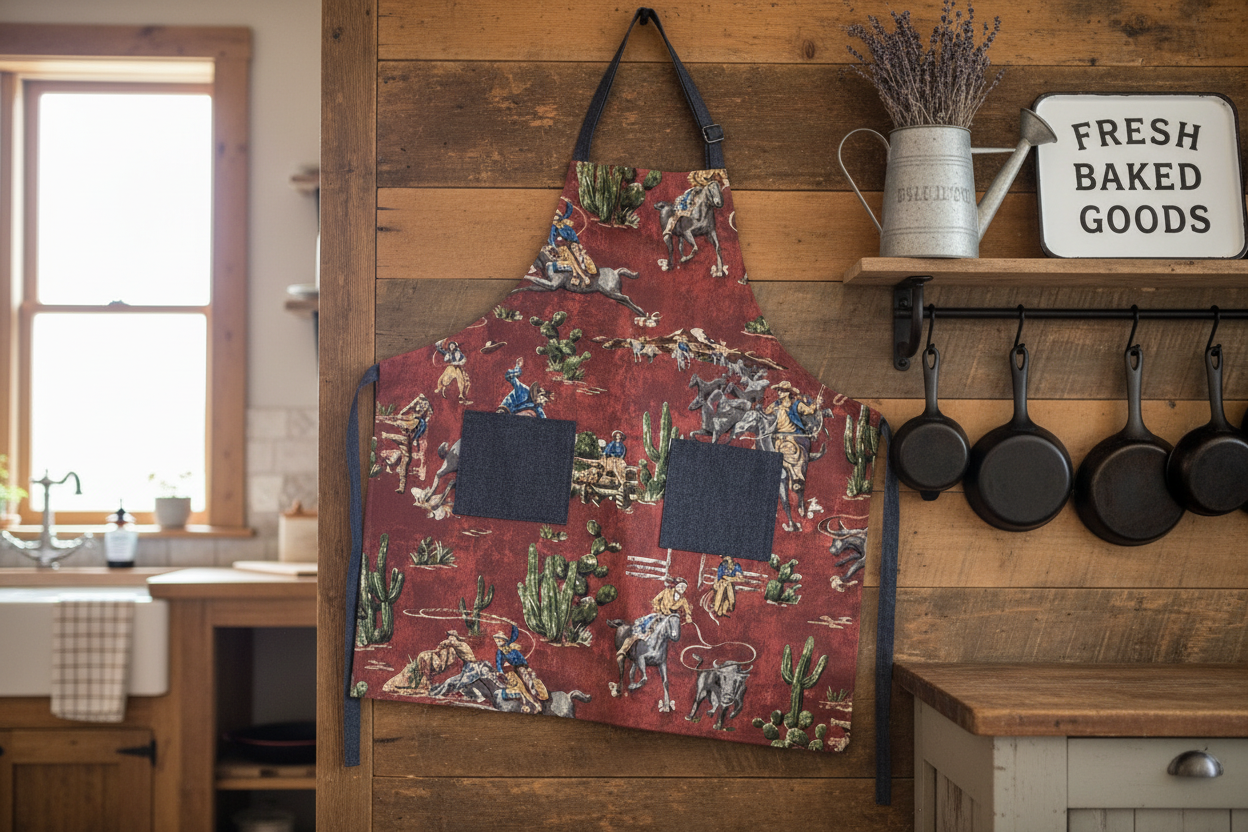 Classic Apron w/ Western Theme